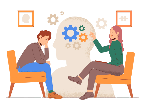 Illustration of an individual therapy session